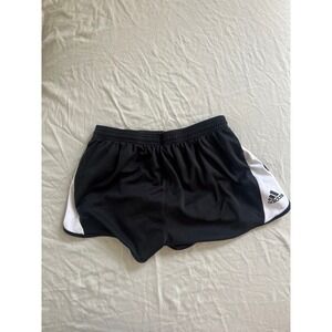 Adidas Climalite Running Shorts Black White Athletic Lined Women's M